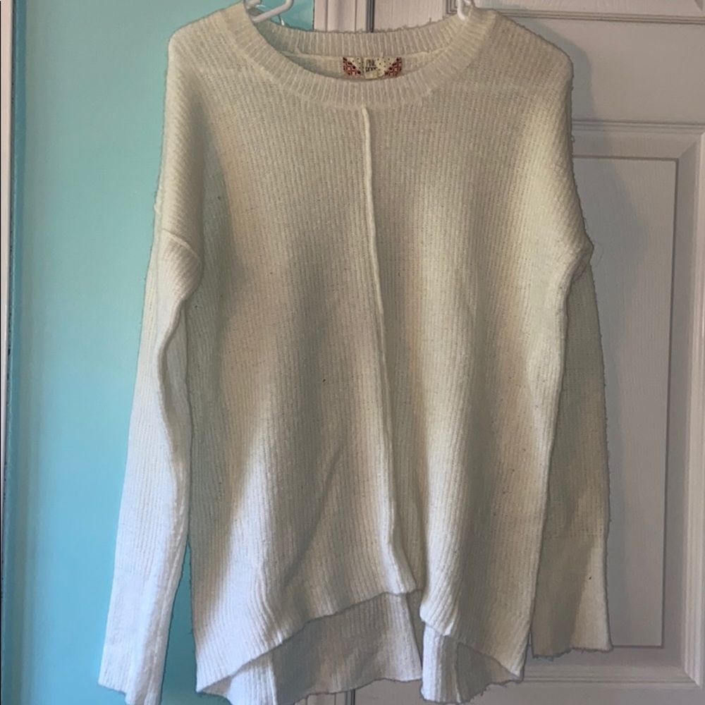 white pink rose sweater